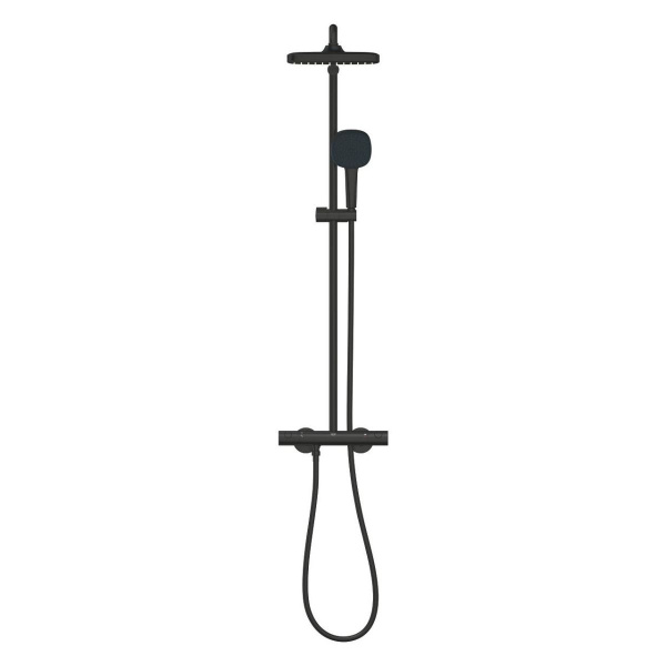 Душевая система с термостатом Grohe Tempesta Cosmopolitan 250 266892431 (черный матовый) Душевая система с термостатом Grohe Tempesta Cosmopolitan 250 266892431 (черный матовый)