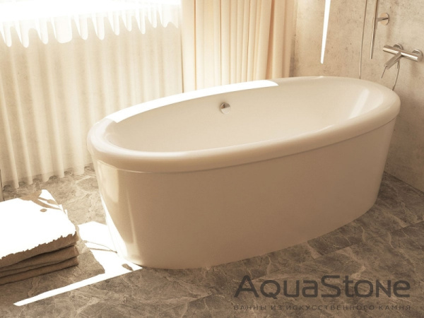 Ванна из искусственного камня Aqua Stone Оливия 180 с фронтальным экраном