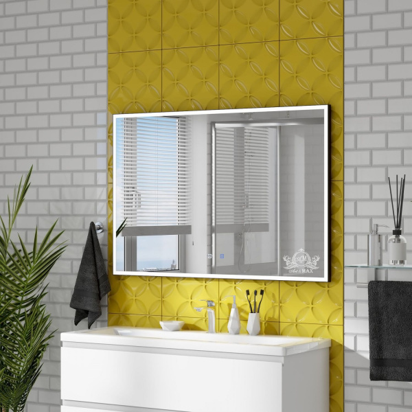 Зеркало с подсветкой Art&Max AREZZO AM-Are-1200-800-DS-FC-H-Nero