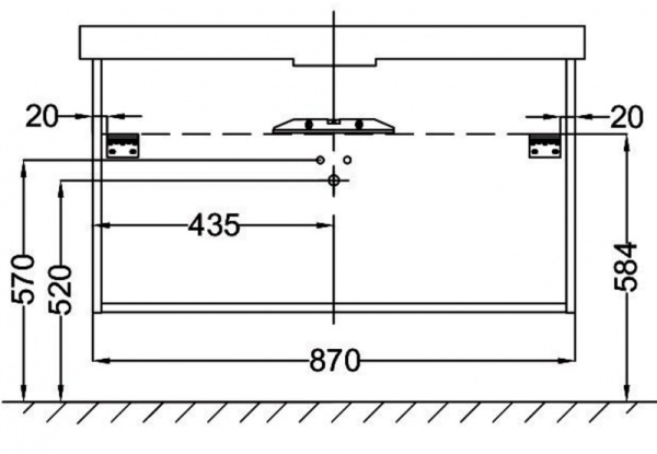 Тумба под умывальник Jacob Delafon Ove EB114-HU