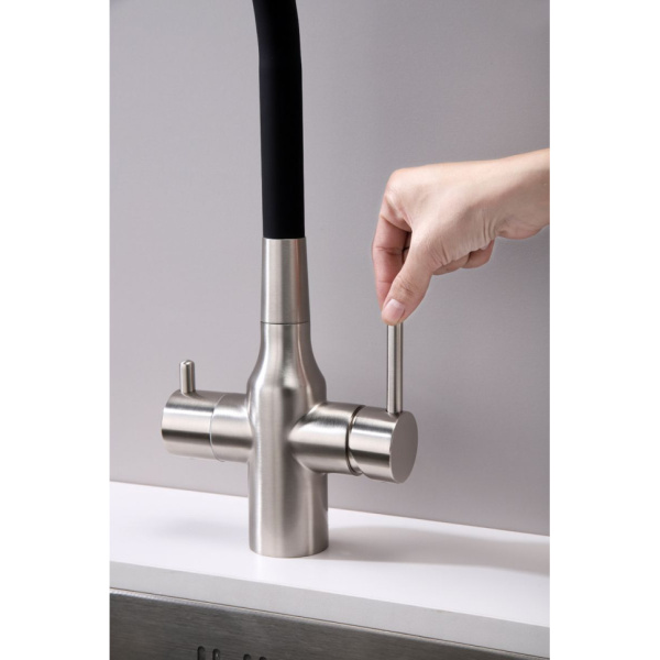 Смеситель для кухни с подключением к фильтру  Paulmark Salix Sa213419-NI