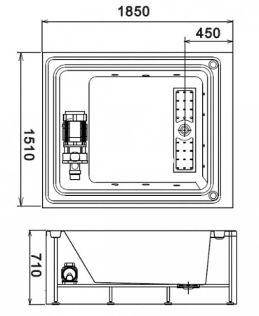 Ванна с гидромассажем Gemy G9268 B