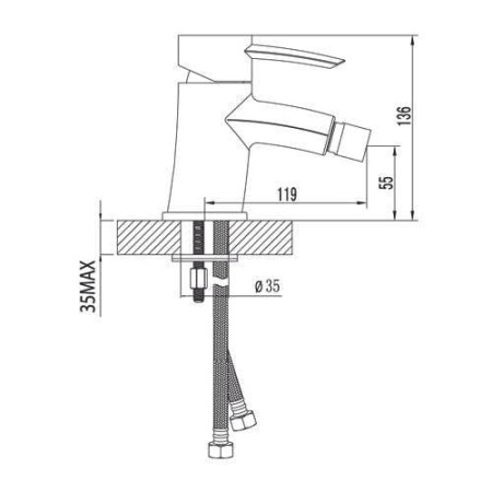 Смеситель для биде Lemark Atlantiss (LM3208C)