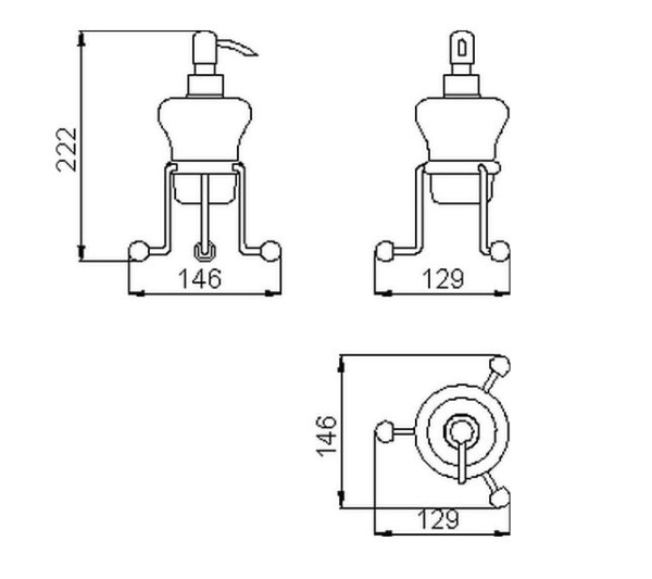 Дозатор для жидкого мыла Huber Croisette 4030.01H.CR