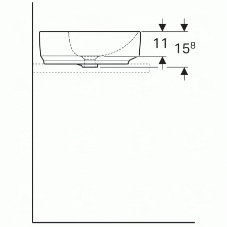 Раковина накладная (55х40) Geberit Variform 500.769.01.2
