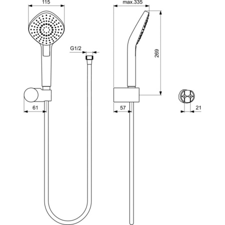 Душевой комплект Ideal Standard Esla BD002XC
