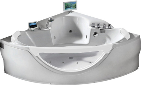 Акриловая ванна (155х155) Gemy G9025 II O с гидромассажем, универсальная