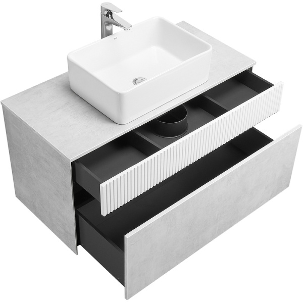 Тумба с раковиной Aquaton Марбл 100 слэйт 1A2763K1MH4C0