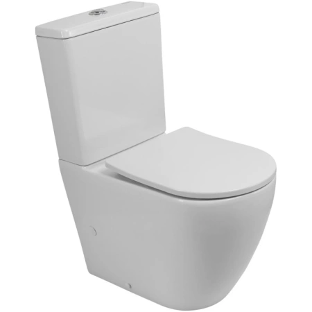 Чаша напольного безободкового унитаза BelBagno Sfera-R BB2141CP-TOR/SC без бачка с сиденьем микролифт