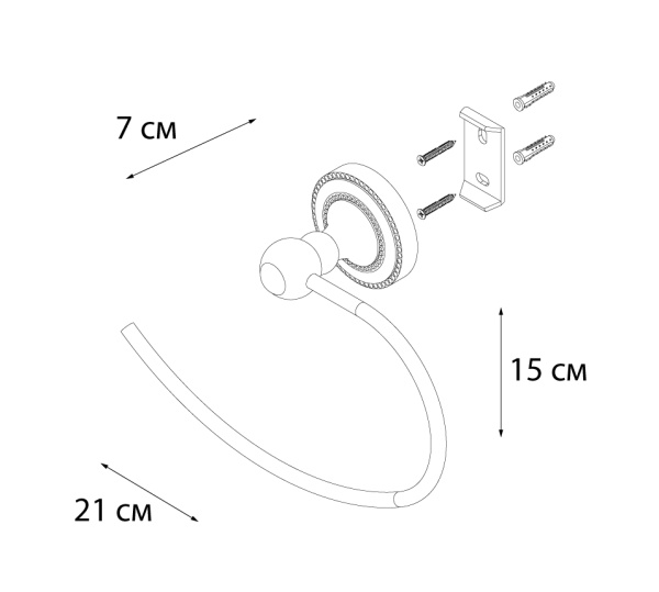 Полотенцедержатель FIXSEN Style полукольцо FX-41111 Полотенцедержатель FIXSEN Style полукольцо FX-41111