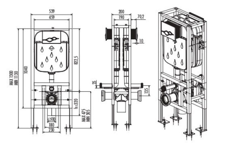 Инсталляция для подвесного унитаза Creavit GR5005.00