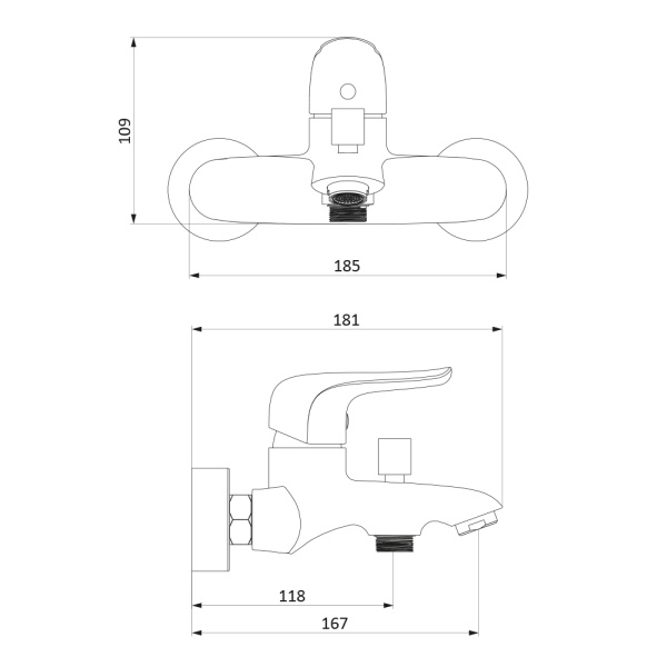 Смеситель для ванны Damixa RedBlu Palace Evo 2 331000000