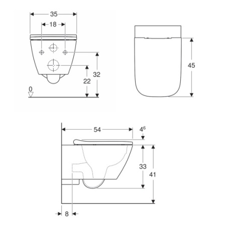 Комплект инсталляция + унитаз  Geberit Smyle 500.300.21.S