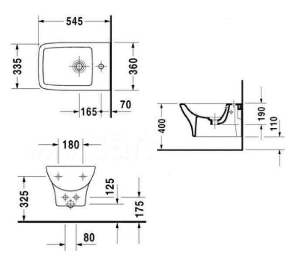 Биде подвесное Duravit 2247150000