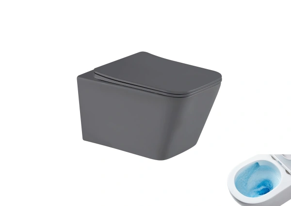 Подвесной унитаз безободковый Gid Tr2143TF-Dgm