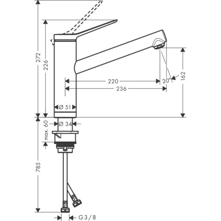 Смеситель для кухни Hansgrohe Zesis M33 74805000
