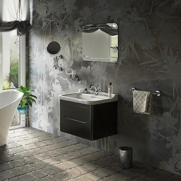 Тумба подвесная без раковины Kerasan Waldorf 925631 Nero matt