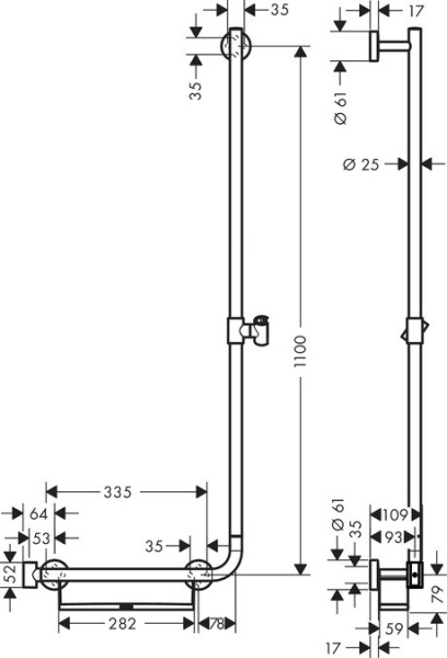 Душевая штанга Hansgrohe Unica Comfort 26404400