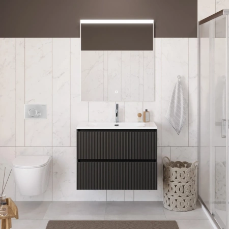 Тумба под раковину 90 BelBagno Uno UNO-900-2C-SO-GSO темно-серый матовый, без раковины
