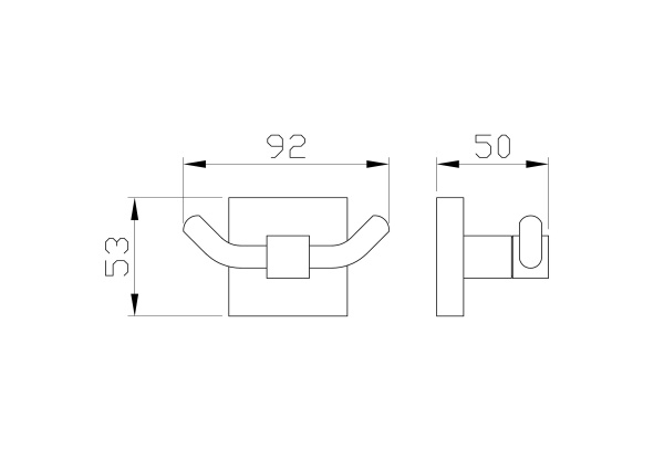 Двойной крючок для ванной WONZON & WOGHAND POLO, темное золото WW-8925-DG
