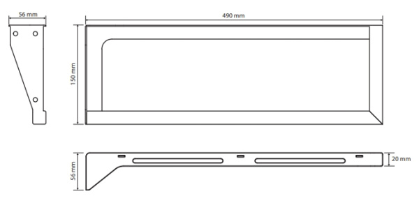 Кронштейн для умывальника 49см  Bemeta Hotel 201541064