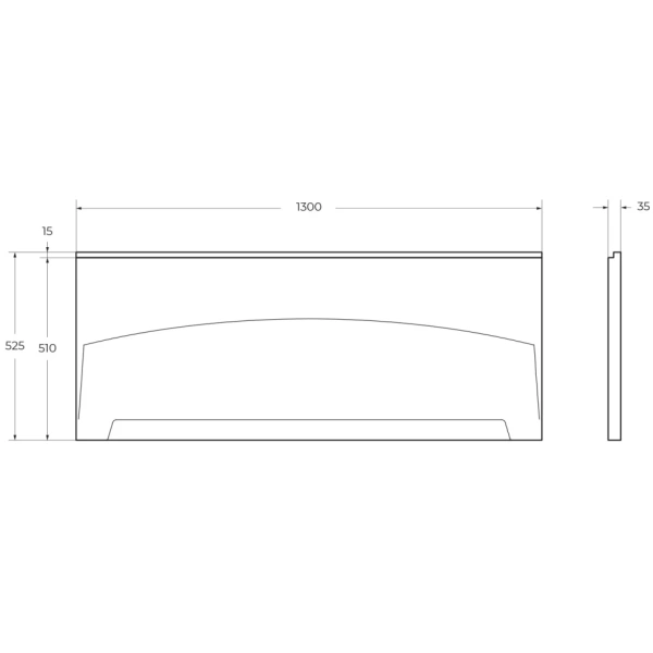 Передняя панель для акриловой ванны CEZARES ECO-130-SCR-W37