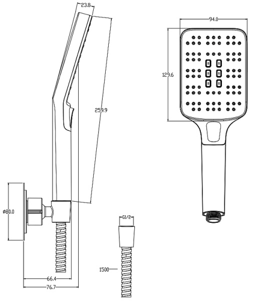 Душевой набор Cersanit Ferro 64085 Душевой набор Cersanit Ferro 64085