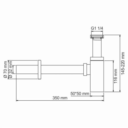 Сифон для раковины WasserKRAFT Exter A096
