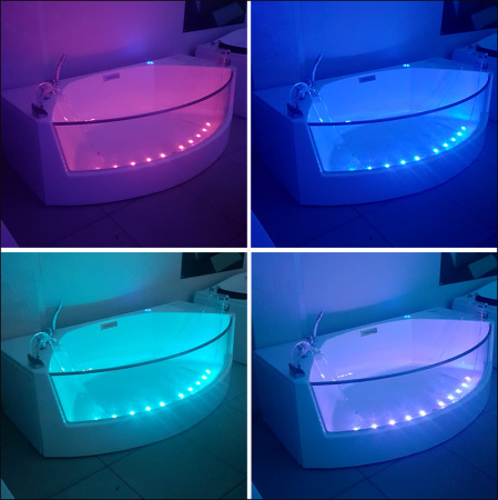 Акриловая ванна (200х105) Gemy G9079 с гидромассажем, универсальная