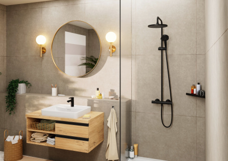 Смеситель для раковины без донного клапана Hansgrohe Vernis Blend 71580670 черный матовый
