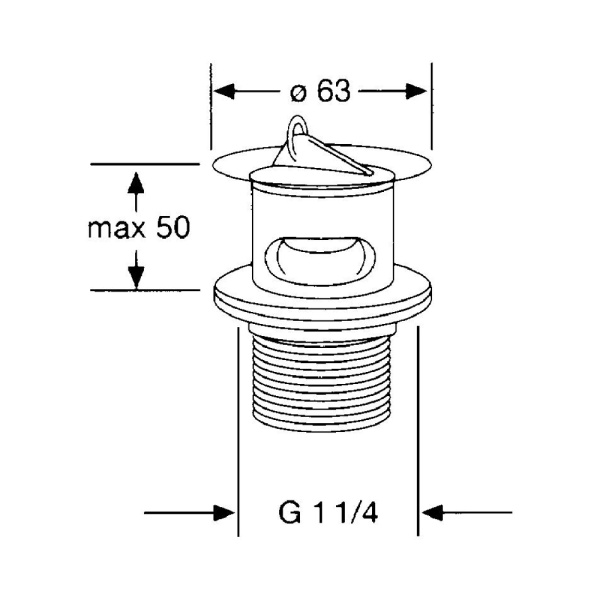 Донный клапан Kludi 1042705-00
