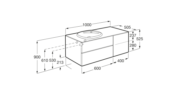Тумба под раковину Roca Beyond к-т с раковиной 851389402
