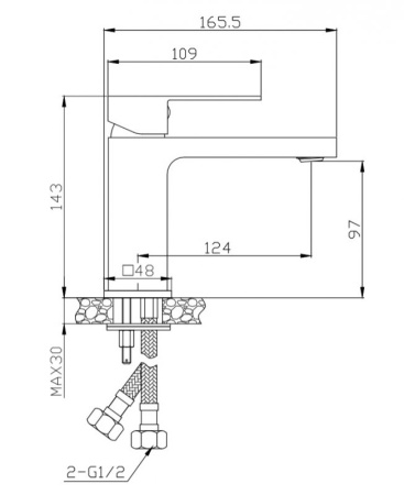 Смеситель для раковины BelBagno ROMANO ROM-LVM-CRM