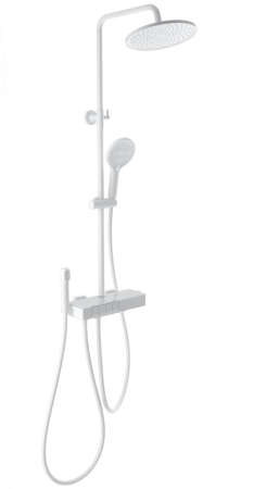 Душевая система с термостатом WONZON & WOGHAND MUSE Forte, белый матовый WW-B3580-MW