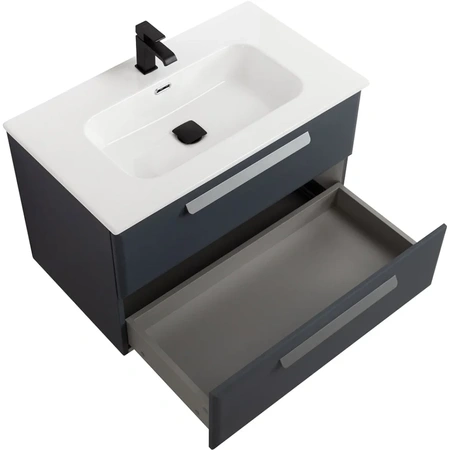 Тумба под раковину Cezares ECO-CER-N-800-2C-SO-GR-P Grafito без ручек