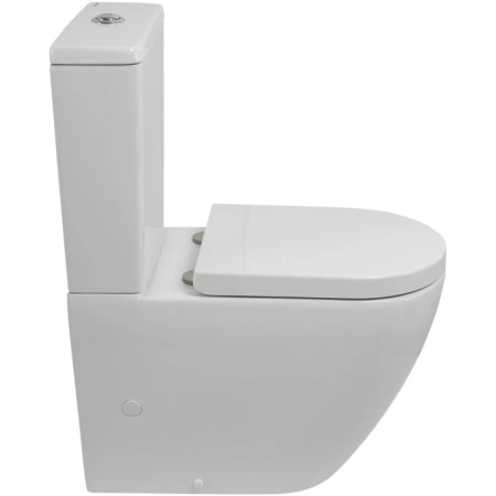 Чаша напольного безободкового унитаза BelBagno Sfera-R BB2141CP-TOR/SC без бачка с сиденьем микролифт