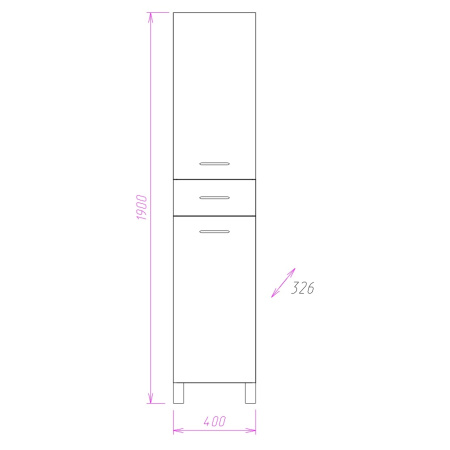 Пенал напольный Onika Модерн 40 404010