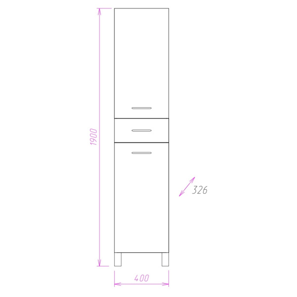 Пенал напольный Onika Модерн 40 404010