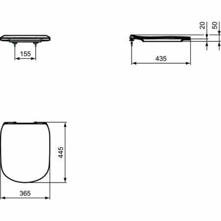 Крышка-сиденье для унитаза Ideal Standard Tesi T3527V3