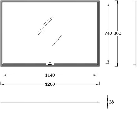 Зеркало (120х80) Kerama Marazzi Mio MIO.mi.120\WHT