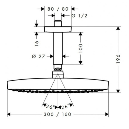Верхний душ Hansgrone Raindance Select E2jet 27384000