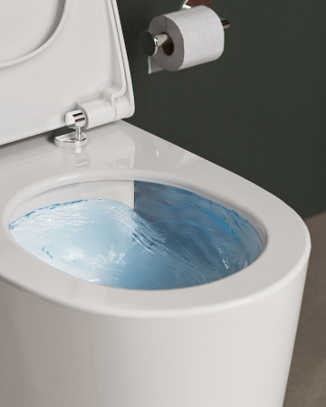 Подвесной унитаз безободковый Vitra Nest QuantumFlush 7870B403-0075 без сиденья