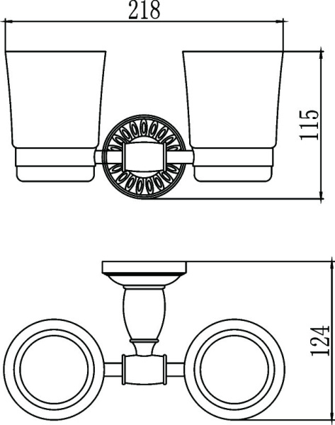 Держатель для двух стаканов Savol S-006668H