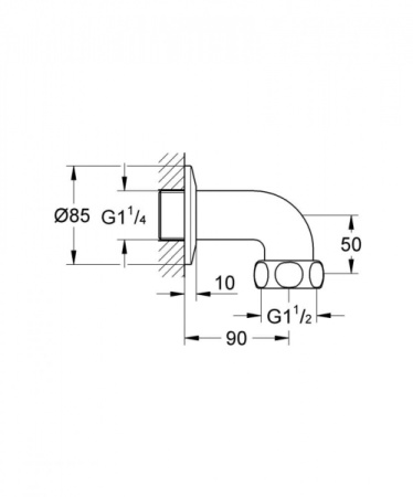 Отводная дуга GROHE LahrerTHM/MWZ 12436000