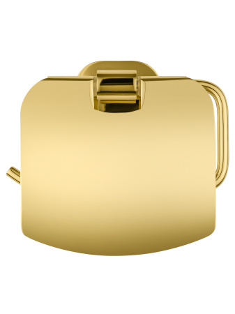 Держатель для туалетной бумаги с крышкой WONZON & WOGHAND FIRST, глянцевое золото WW-8426-LG