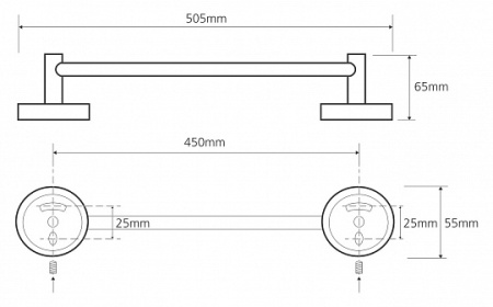 Полотенцедержатель 505 мм Bemeta Omega 104104022