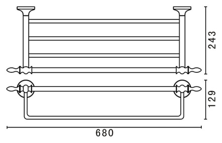 Полка для полотенец Art&Max AM-E-4222-Br