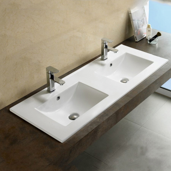 Встраиваемая сверху (120х46,5)  двойная Melana 9120ED-805