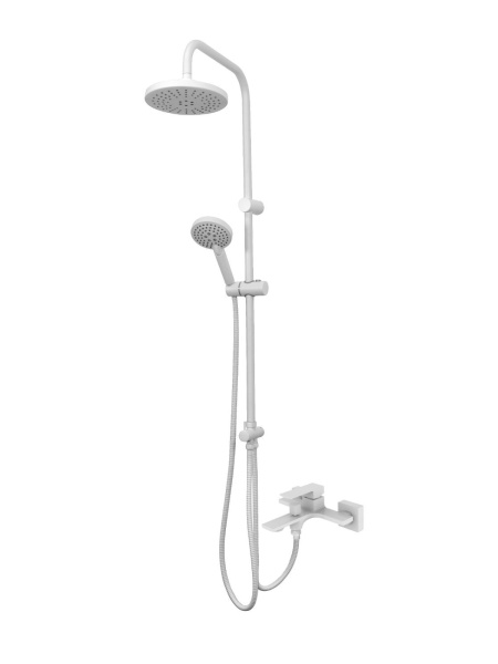 Душевая система смеситель с изливом Orange Lutz M04-932w  белый