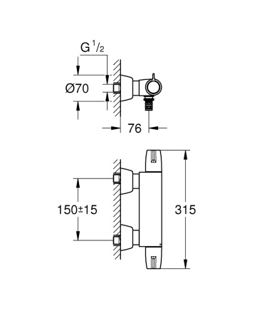 Термостат для раковины Grohe Grohtherm Special 34666 000 (34666000)